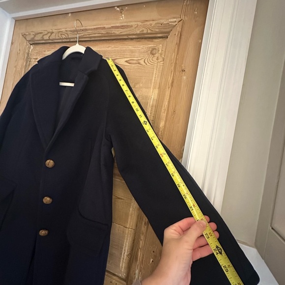 Tory Burch Navy Double Faced Wool Overcoat - Picture 5 of 16